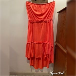Strapless high low dress